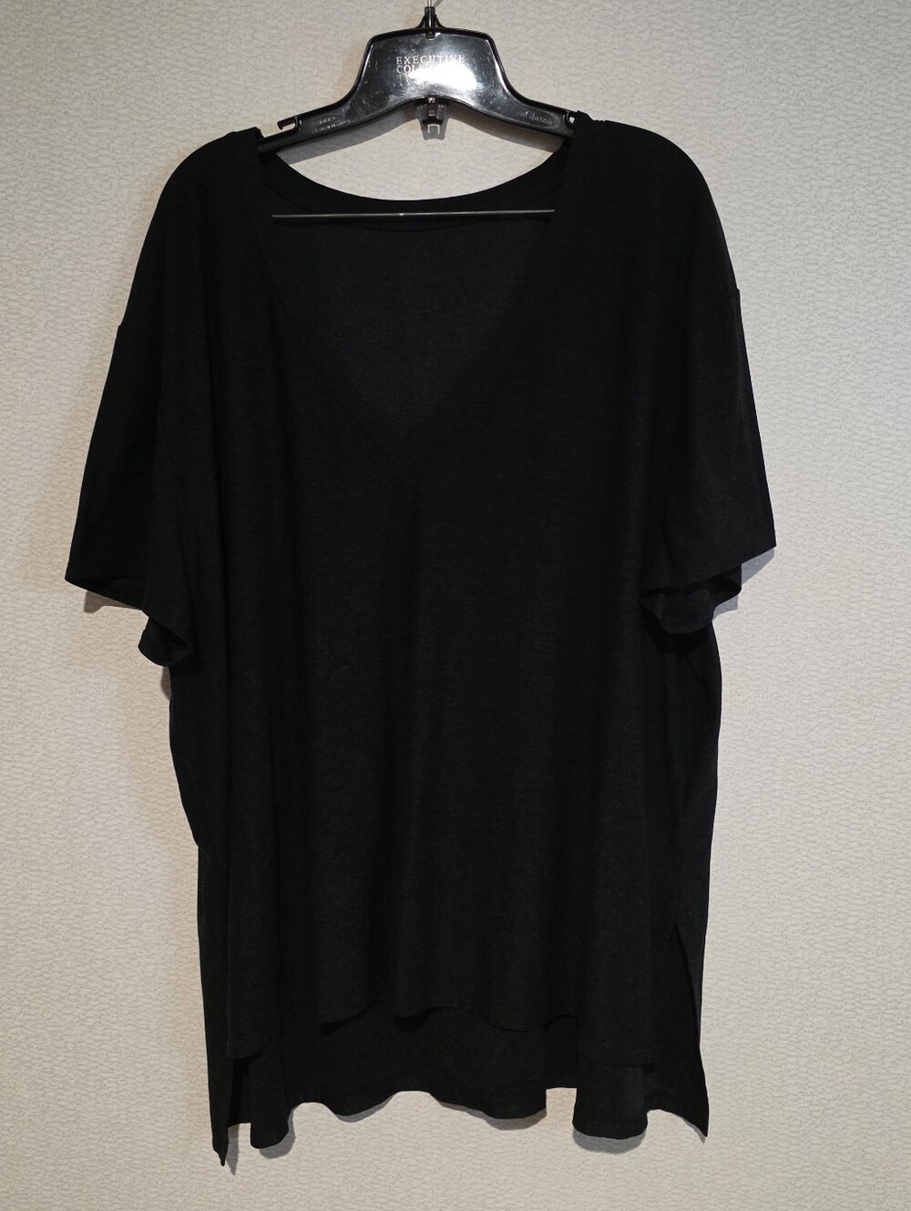 Beyond Yoga Featherweight Split Up Long Tee Heathered Dark Gray 2X Athletic Gym